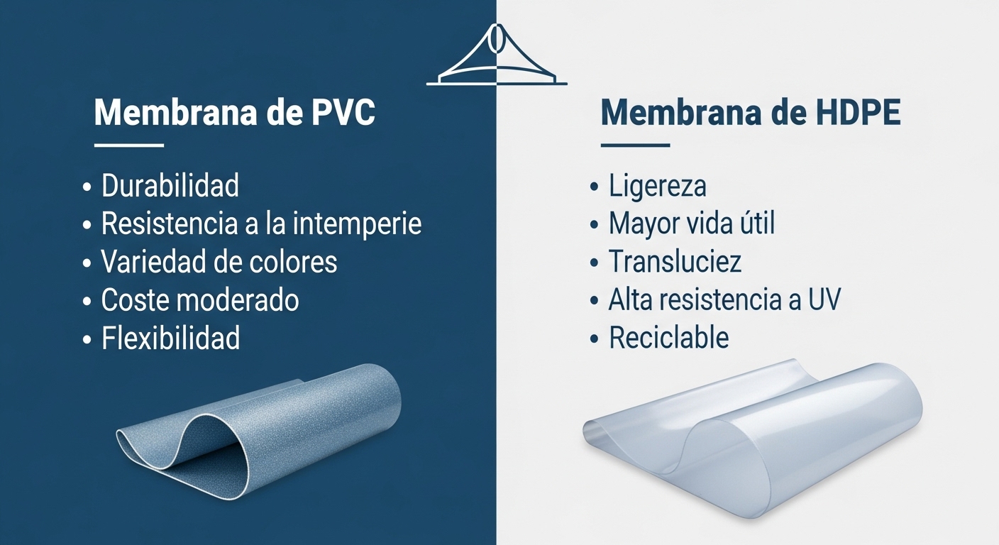 Cómo Elegir Membrana PVC vs HDPE