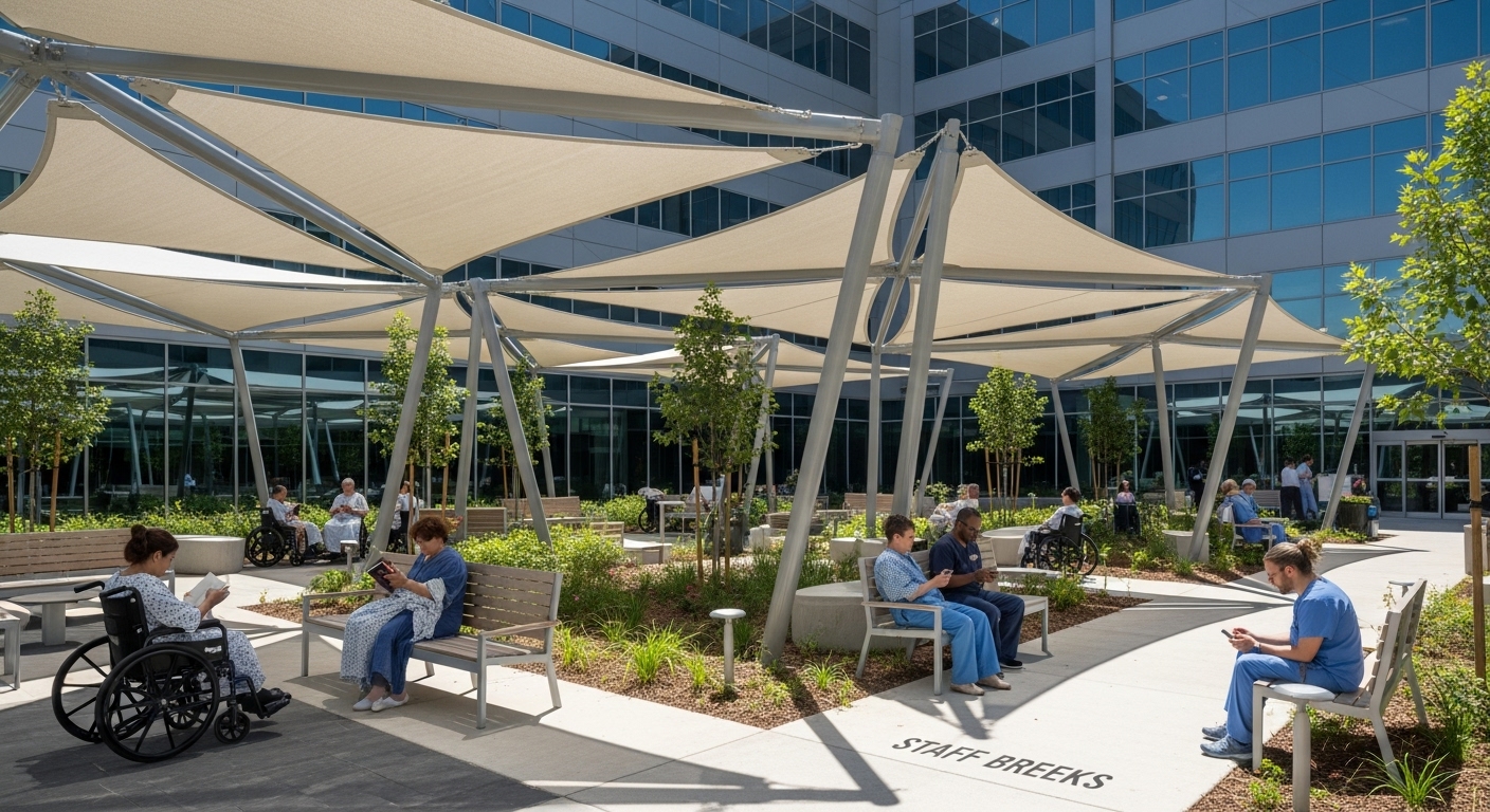 Velarias en Sector Salud Confort